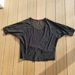 Black Lace Top Paisley Festival Boho Oversized Shirt Dolman Sleeve Party Blouse